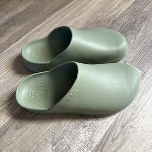 Crocs Classic Dylan Slip On Sandal Comfort Clogs M/Size 8  W/Size 10 Sage Green